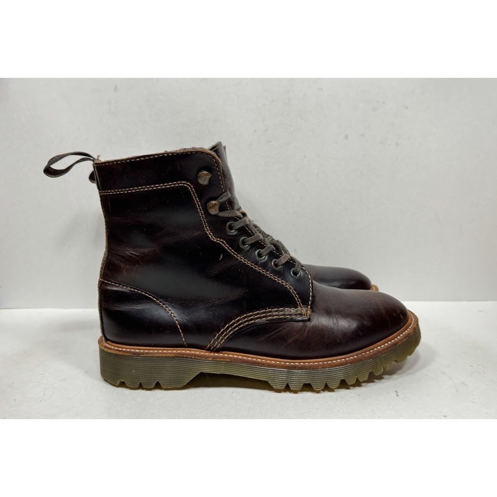 Dr. Martens Daniel Air Wair Brown Leather Shearling Lining Boots Mens Sz 9